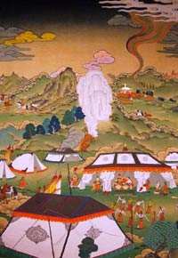噶玛嘎孜画派唐卡中汉地绘画技艺
