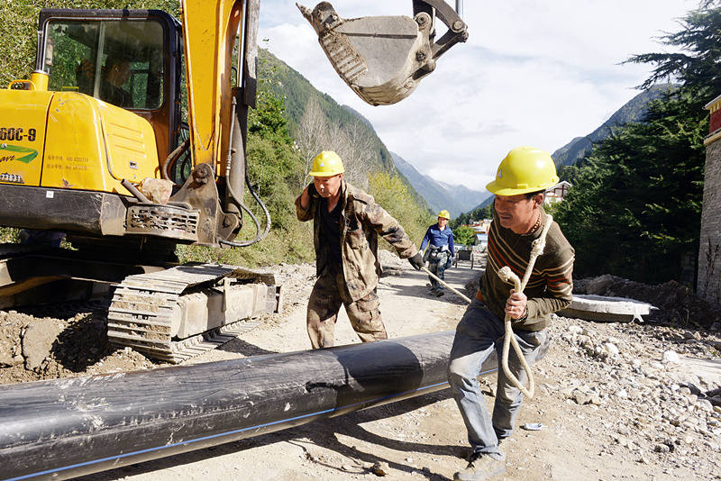 漳扎镇污水管网建设如火如荼
