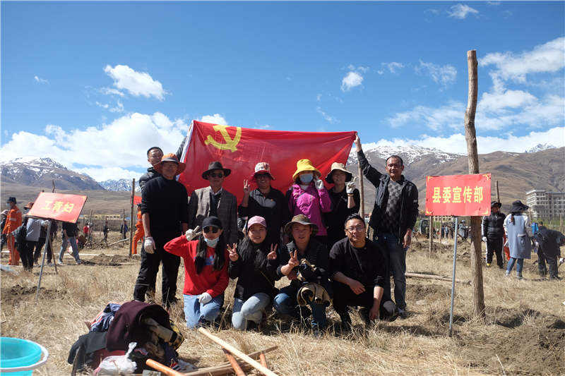 甘孜县1500珠树苗“落地安家”，为美丽甘孜增添一抹新绿