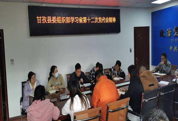 甘孜县委组织部“三个聚焦”  确保省第十二次党代会精神落地落实