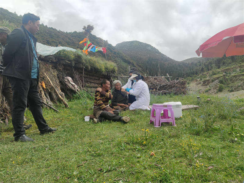 理塘县麦洼乡：松茸采集点巡诊忙