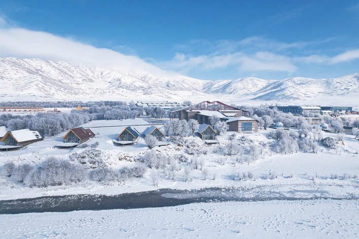 红原县的云海和雾凇