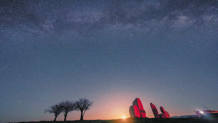 红原日干乔湿地观星空
