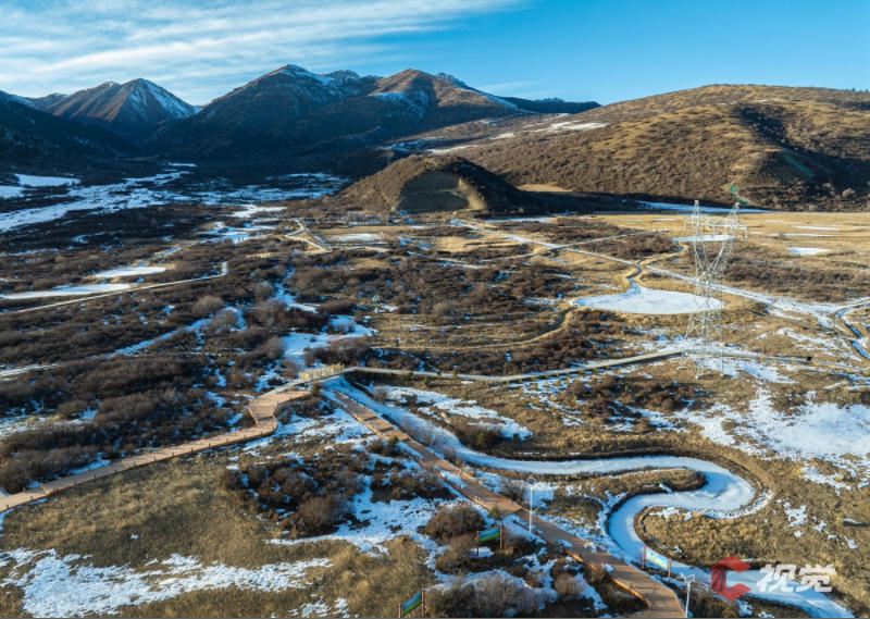 冬游岷江源国家湿地公园 赏“北国”风光