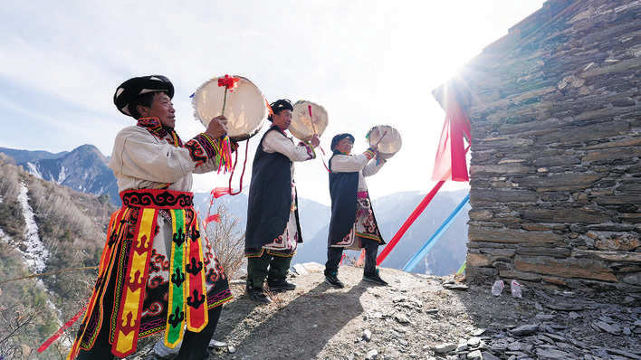 二月二龙抬头 羌寨夬儒祈丰收